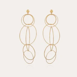 Boucles d'oreilles Torsade Multi dorées