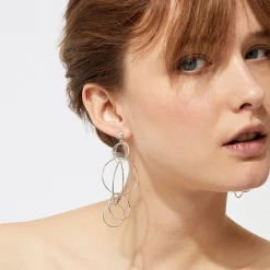 Boucles d'oreilles Torsade Multi petit modèle argentées