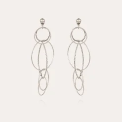 Boucles d'oreilles Torsade Multi petit modèle argentées