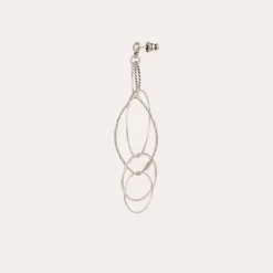 Boucles d'oreilles Torsade Multi petit modèle argentées