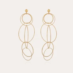 Boucles d'oreilles Torsade Multi dorées