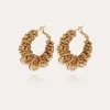 Boucles d'oreilles Tourbillon grand modèle dorées