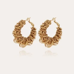 Boucles d'oreilles Tourbillon grand modèle dorées