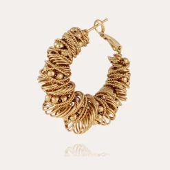 Boucles d'oreilles Tourbillon grand modèle dorées