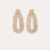 Boucles d'oreilles Trevise strass dorées