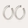 Boucles d'oreilles Turner grand modèle argentées