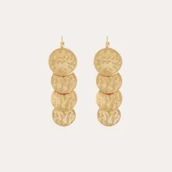 Boucles d'oreilles Very Diva quadruple petit modèle dorées