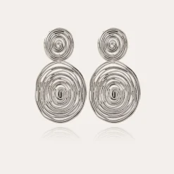 Boucles d'oreilles Wave grand modèle argentées