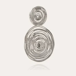 Boucles d'oreilles Wave grand modèle argentées