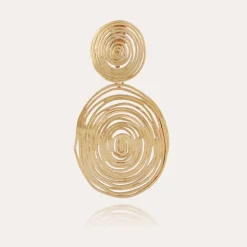 Boucles d'oreilles Wave grand modèle dorées
