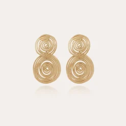 Boucles d'oreilles Wave petit modèle dorées