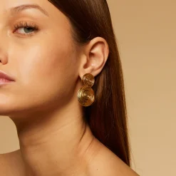 Boucles d'oreilles Wave petit modèle dorées