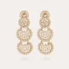 Boucles d'oreilles Yuca 3 rangs dorées