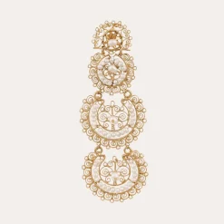 Boucles d'oreilles Yuca 3 rangs dorées