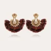 Boucles d'oreilles Yuca Gaia Plume dorées