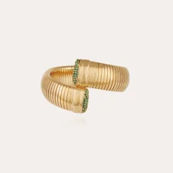 Bracelet Antigone doré - Émeraude - Capsule Les Précieux