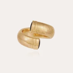 Bracelet Antigone doré - Nacre grise