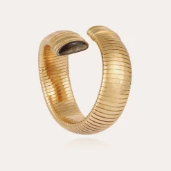 Bracelet Antigone doré - Nacre grise