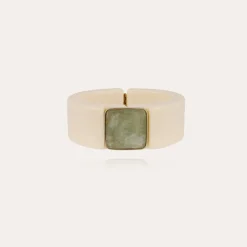 Bracelet Arty Bis acétate doré - Ivoire - Fluorine