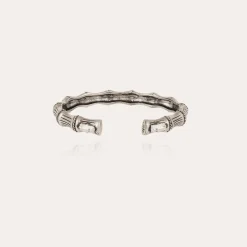 Bracelet Bambou jonc strass argenté