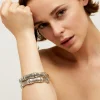 Bracelet Bambou strass argenté