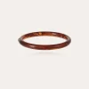 Bracelet Caftan acétate doré - Marron