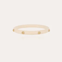 Bracelet Caftan Bis acétate doré - Ivoire
