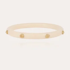 Bracelet Caftan Bis acétate doré - Ivoire
