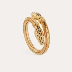 Bracelet Cobra émail doré