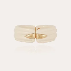Bracelet Écume acétate doré - Ivoire