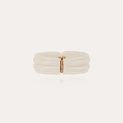 Bracelet Écume acétate doré - Ivoire
