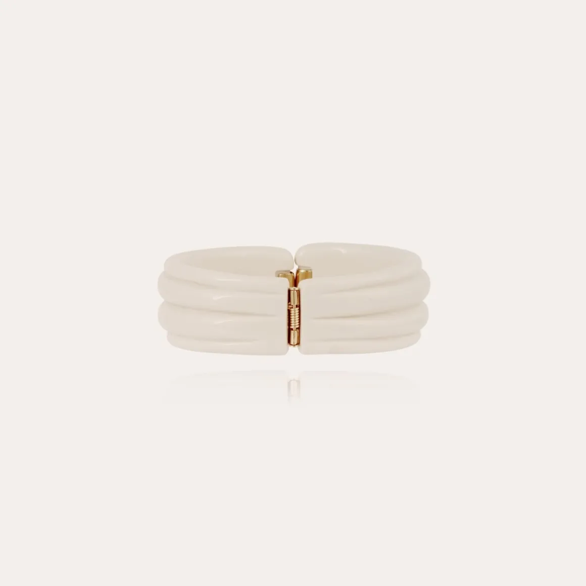 Bracelet Écume acétate doré - Ivoire
