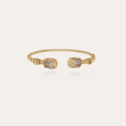 Bracelet Duality grand Scaramouche torsade émail doré