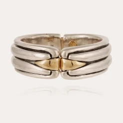 Bracelet Ecume bicolore argenté