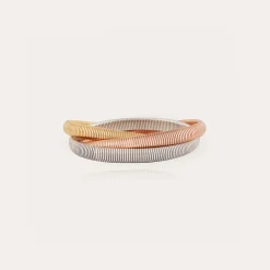 Bracelet Infinity trois rangs petit modèle bicolore