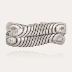 Bracelet Infinity trois rangs argenté