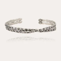 Bracelet jonc Liane croisé argenté