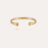 Bracelet jonc Liane Serti doré