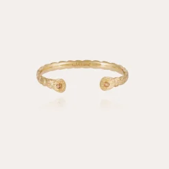 Bracelet jonc Liane Serti doré