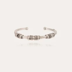 Bracelet jonc Maranzana grand modèle argenté