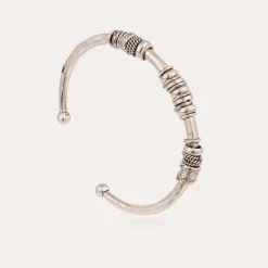 Bracelet jonc Maranzana grand modèle argenté