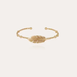 Bracelet jonc Penna doré