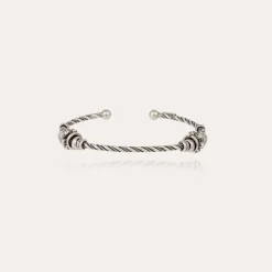Bracelet jonc Torsade 2 petit modèle argenté