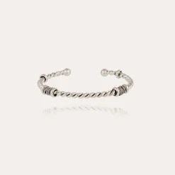 Bracelet jonc Torsade argenté