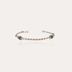 Bracelet jonc Torsade petit modèle argenté