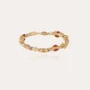 Bracelet Kali cabochons doré - Cornaline