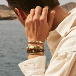 Bracelet Liane jonc grand modèle doré