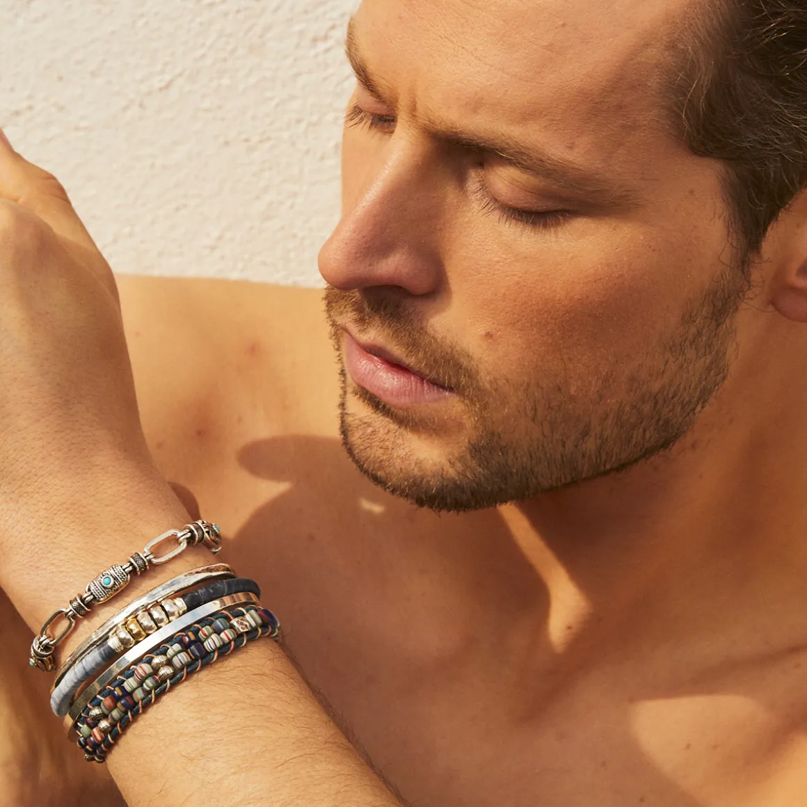 Bracelet Lino grand modèle argenté