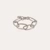 Bracelet Maille Ovale grand modèle argenté