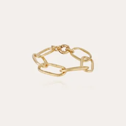 Bracelet Maille Ovale grand modèle doré